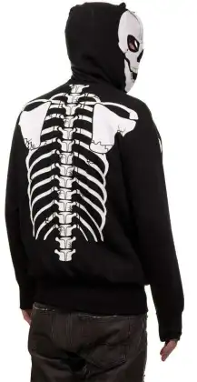 Customized Skull Smiling Face Zipper Hoodie
