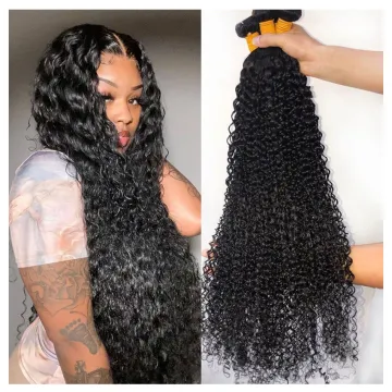 Yeswigs Unprocessed Raw Brazilian 100% Virgin Cuticle Aligned Human Hair Weaves Bundle Afro Curly Human Hair Extensions Bundles