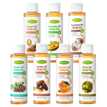 MIDUO Factory OEM 120ML Argan Avocado Coconut Castor Jojoba Vitamin C Olive Glowing Skin Natural Perfume Body Oil