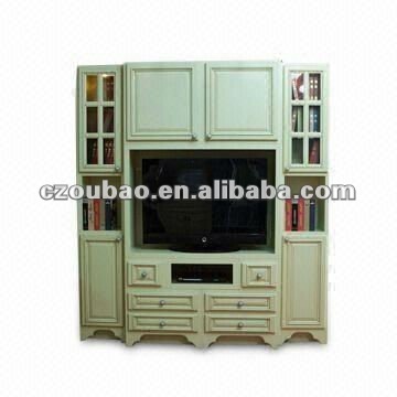 French Vanilla Antique White Living Room Cabinet