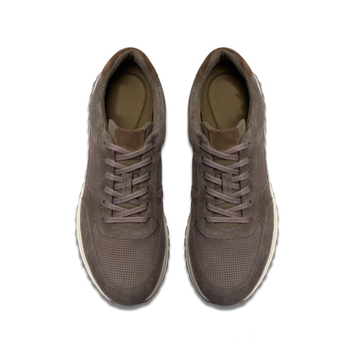 Leather Mesh Breathable Lightweight Sports Shoes