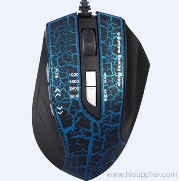 สูงสุด 8d 3200dpi ปรับได้เพลิดเพลินกับการเล่นเกมเมาส์ มีปุ่มไฟ