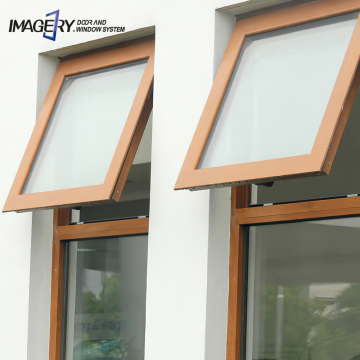 Modern Insulated Soundproof Balcony Window - Black Aluminum Awning Windows for House