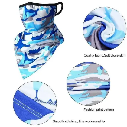 Outdoor Riding Scarf Sunscreen Breathing Face Cover Scarf Bicycle Half Face Scarf Face Masks