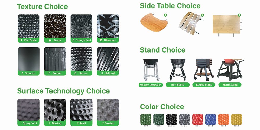 Different Specification ceramic bbq recommend