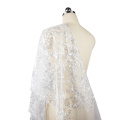 Bellissimo tessuto in pizzo con paillettes ricamato in tulle da sposa