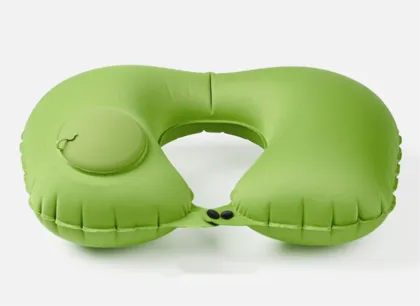 U-shaped inflatable travel pillow