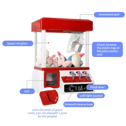 Children Coin Operated Games Mini Claw Hanging Doll Machine Doll Catcher Toy Crane Candy Grabber Machines Game Kids Claw Machine