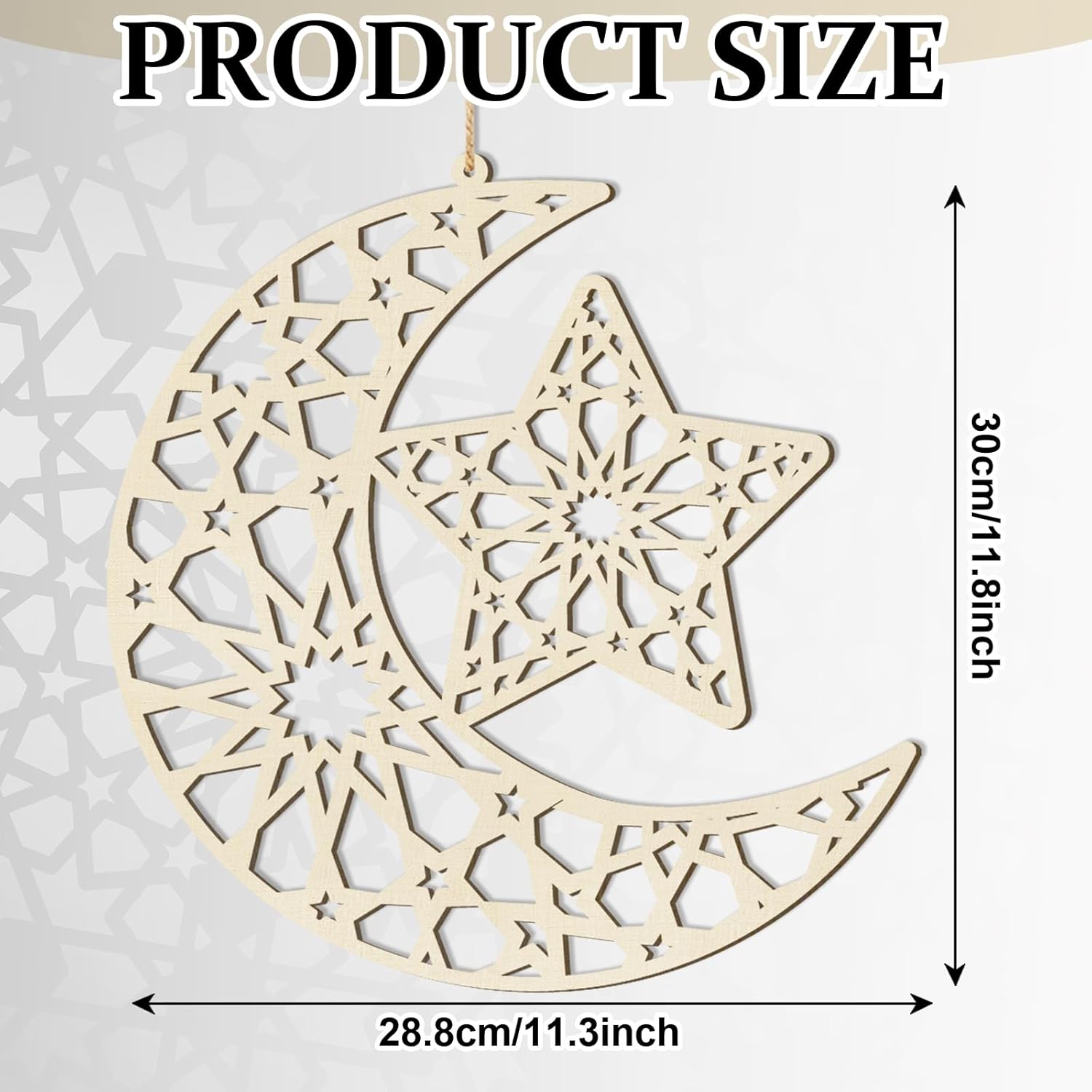 Ramadan Eid Wood Wall Pendant