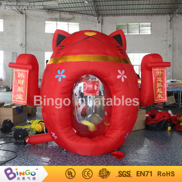 Custom inflatable lucky cat model, giant inflatable fortune cat model for sale
