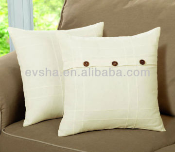 Cream color pillow with strip and comforter set (EV-B004-P)