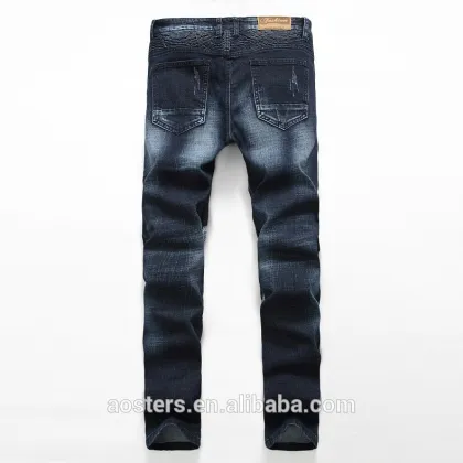 customization young straight jeans fold men jeans trousers negotiate pirce