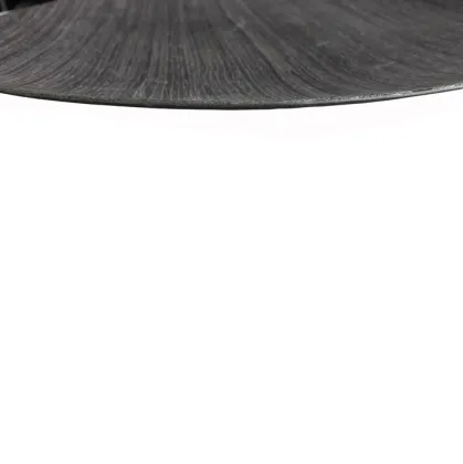 Round Gray Grain Plastic Charger Plate