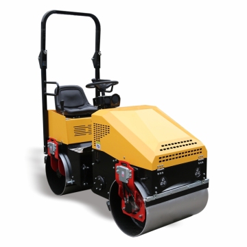1 Tonne Straßenkompaktorwalze mit hydraulischer Schwingung - Hochleistungsdoppelte Drum Road Roller