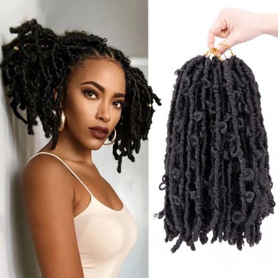 AliLeader Bohemian Curl Crochet Hair Boho Butterfly Locs Faux Locs Synthetic Braid Crochet Hair Extension