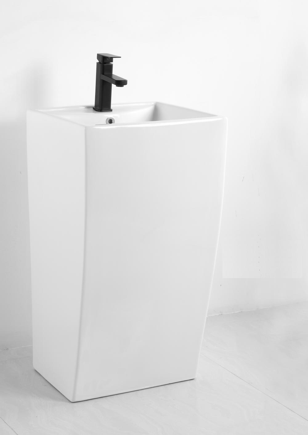 Luxury Pedestal Bathroom Sink With Overflow, High Quality Luxury