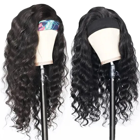 YS Wholesale Headband Wig DeepWave Human Hair Wigs, Headband Wigs Brazilian Hair for Women