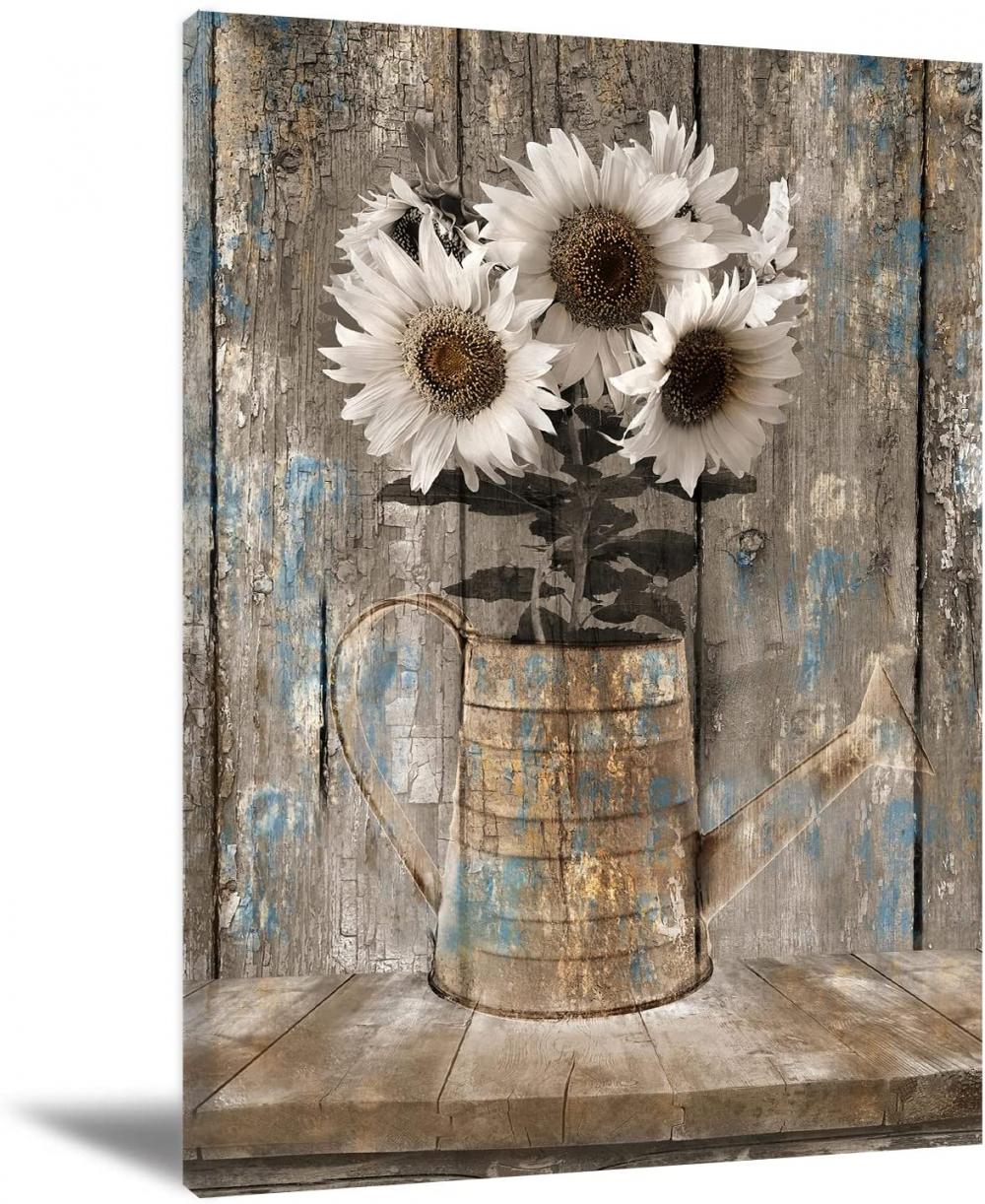 Rustic Farmhouse Sunflowers Wall Art