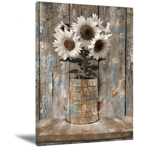 Rustic Farmhouse Sunflowers Wall Art