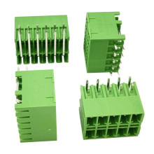 90° degree right angle double bank thin male pin Plug-in terminal connector pitch 3.5mm