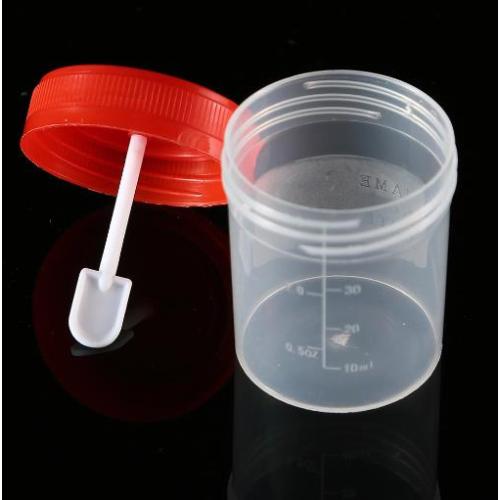 PP material Standard Stool Container with spoon 60ml