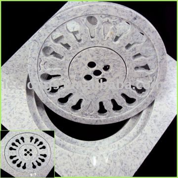 LLFD003S Resin Plastic button shower drain filter with 3 pcs