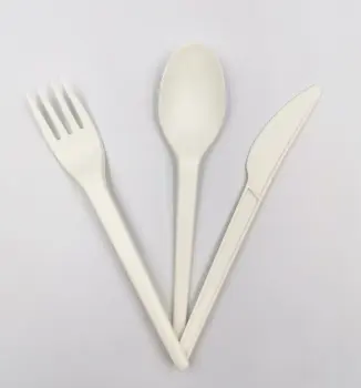 Eco-friendly PLA Compostable Cutlery Fork Spoon Knife Sets