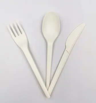 Eco-friendly PLA Compostable Cutlery Fork Spoon Knife Sets