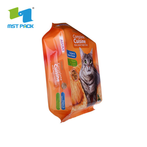 plastic aluminium foil side gusset top frozen pet food packaging bag