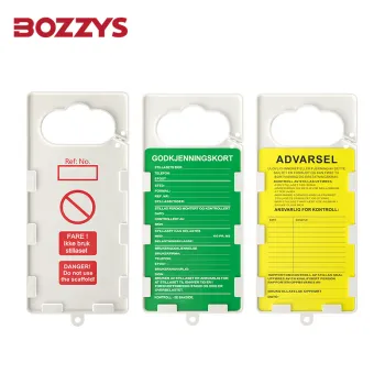 Lockout Tagout Equipment: Scaffolding Inspection Tag with PVC Internal Safety Label Card