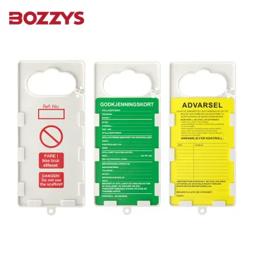 Lockout Tagout Equipment: Scaffolding Inspection Tag with PVC Internal Safety Label Card