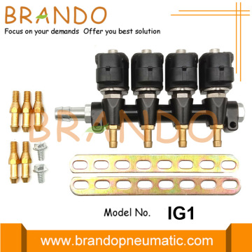 4 Zylinder 3 Ohm IG1 Apache LPG Rail Injector