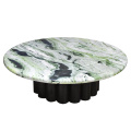 Marmor Couchtisch rund grüner Luxussteintisch