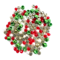 Grands perles de couleur de Noël en plastique de vinyle blanc assorti