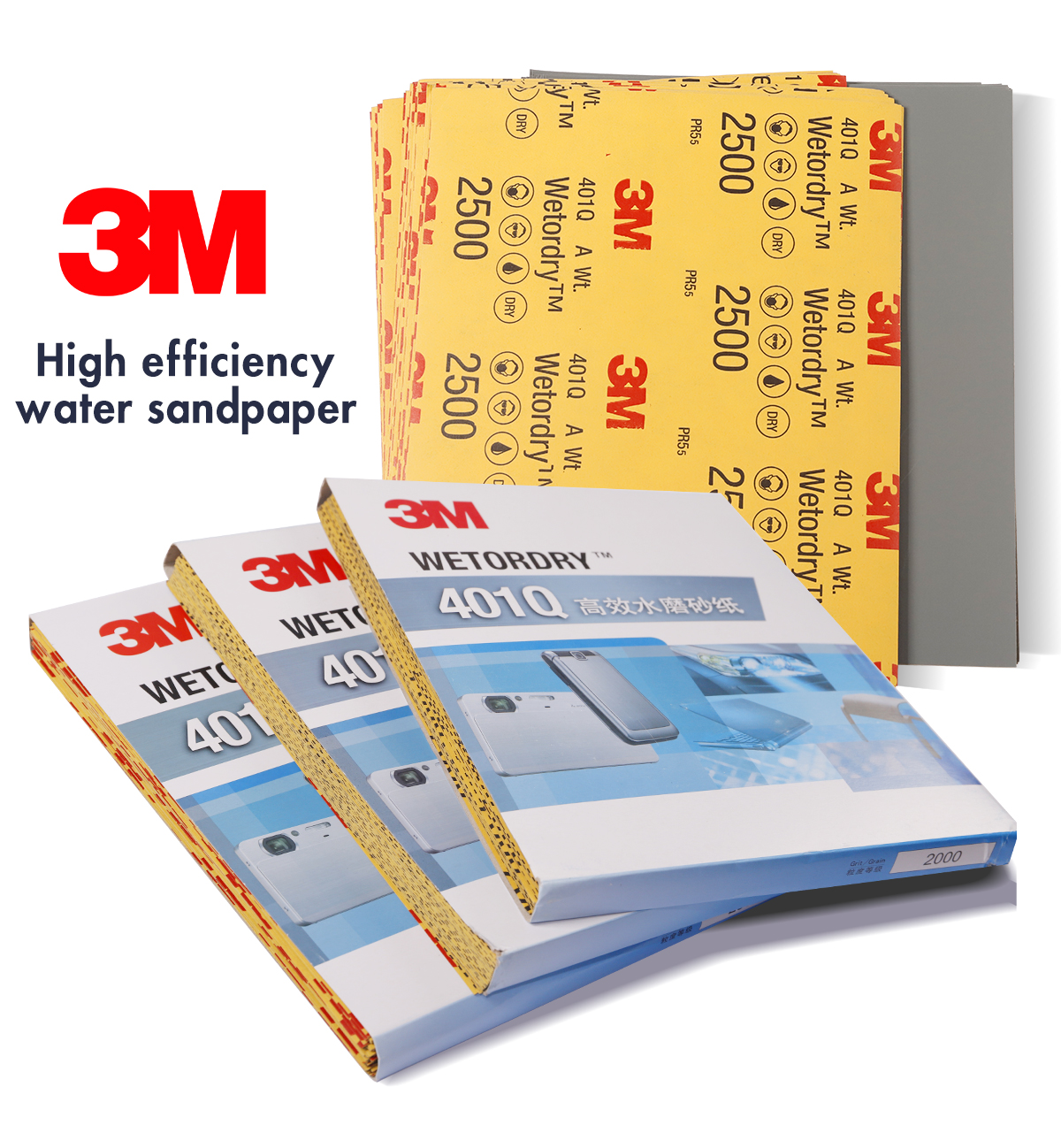 Genuine 3M 2000 Grit Sandpaper