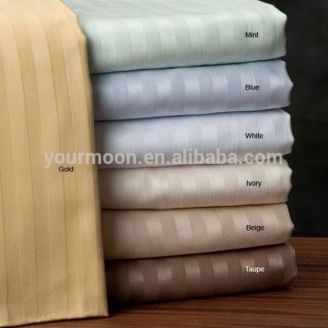 200TC 100% cotton 1cm stripe bed sheet set for hotel/home
