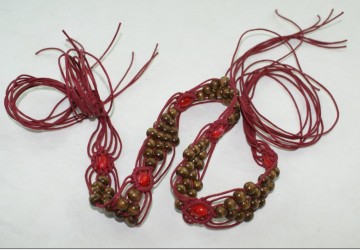 Fashion Hand made garment waxed cord braided belts-KL0059