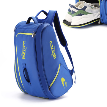 Waterproof PU Leather Padel Paddle Bag Sports Backpack