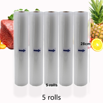 5 Rolls/Lot Kitchen Food Vacuum Bag Storage Bags for Vacuum Sealer Food Keep Packing 12+15+20+25+28cm*500cm