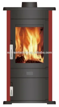 freestanding steel plate modern wood burning stove(DL005R)
