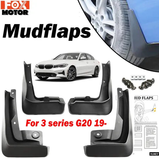 4Pcs For BMW 3 Series G20 2019 2020 Car Fender Flares Mud Flaps Mudguards Mudflaps Splash Guards Accessories