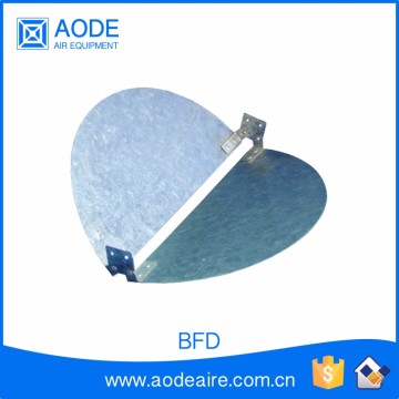 Galvanized Butterfly blade air duct Damper ceiling diffuser for HVAC grille and ductwork, BFD air volume control damper