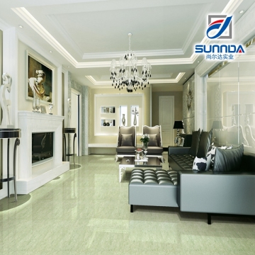 latest design turquoise color nano polished double loading 34*34 porcelain floor tiles