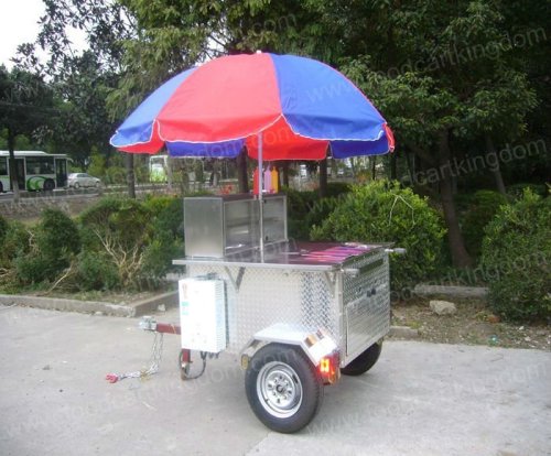 truck and dog trailers hot food cart