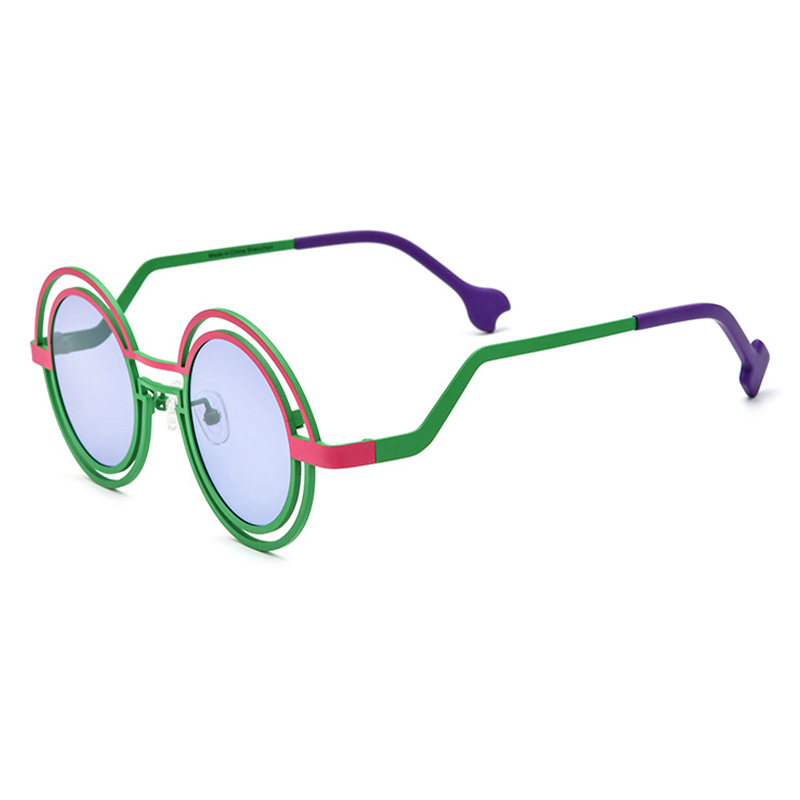Color Cat-Eye Titanium Sunglasses