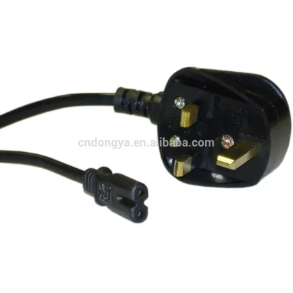 UK style bs power wire with bs 2 pin electrical plug