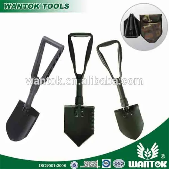 50# carbon steel powder coated mini outdoor folding shovel with 600D oxford bag