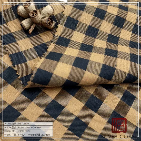 Poly cotton yarn dyed check