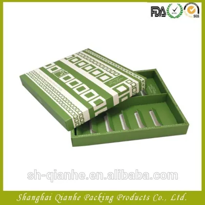 Green printed coated paper chocolate packaging box