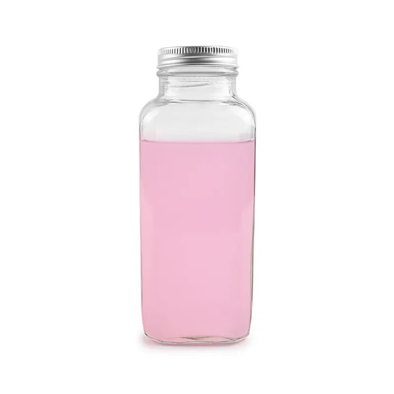 480ml Square Glass Beverage Bottle Png